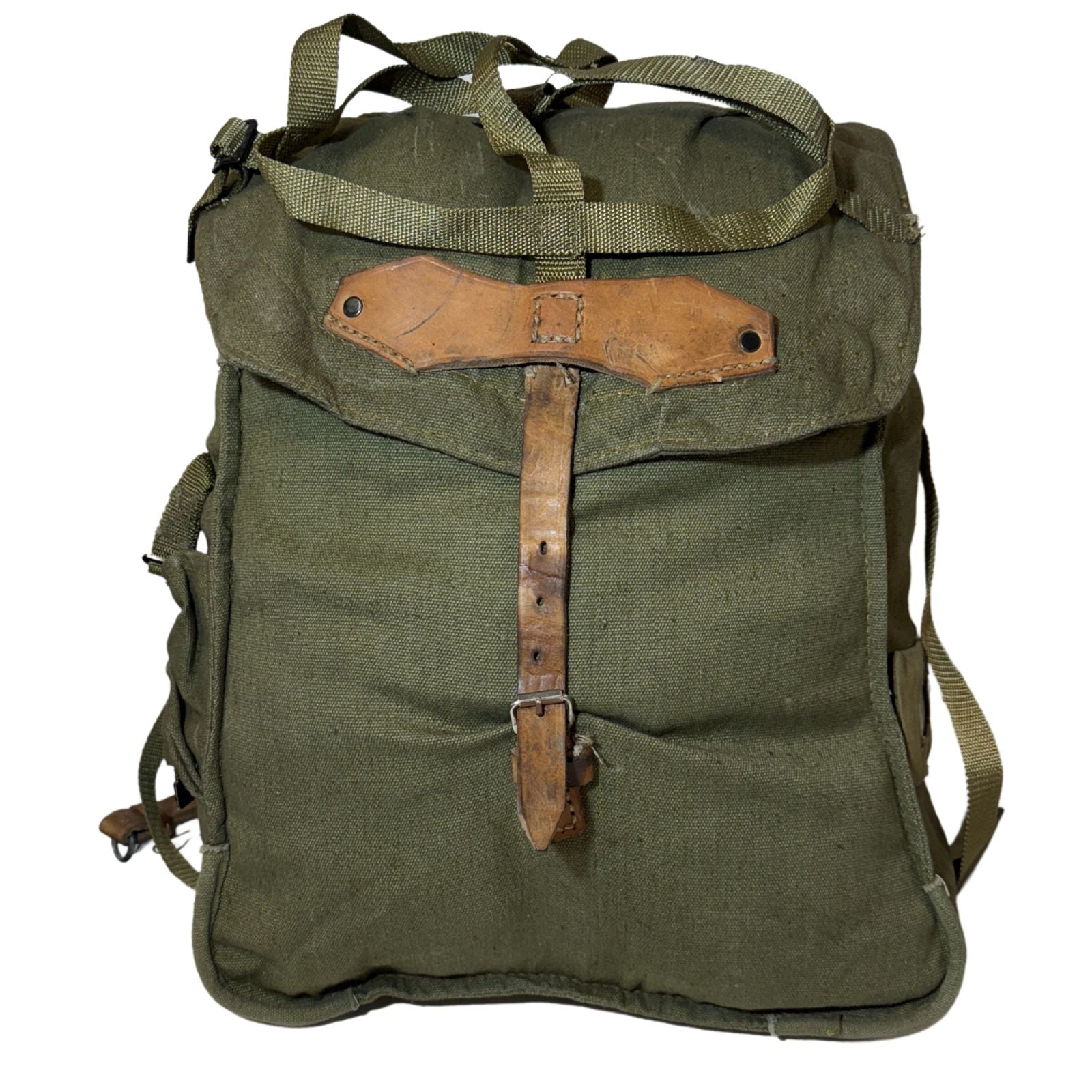 Vintage Romanian Army canvas rucksack 2 Vintage Romanian Army canvas rucksack