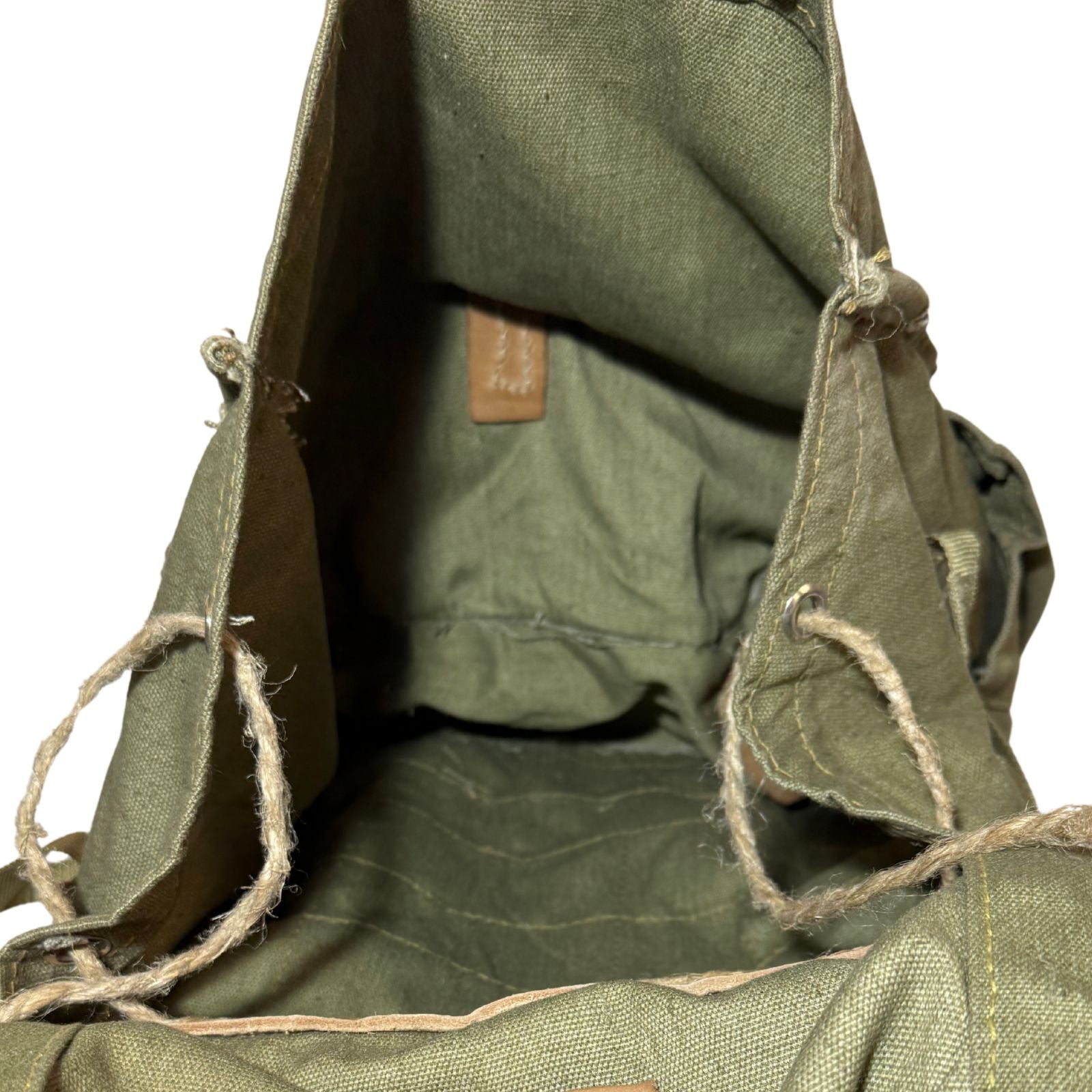 Vintage Romanian Army canvas rucksack 4 Vintage Romanian Army canvas rucksack