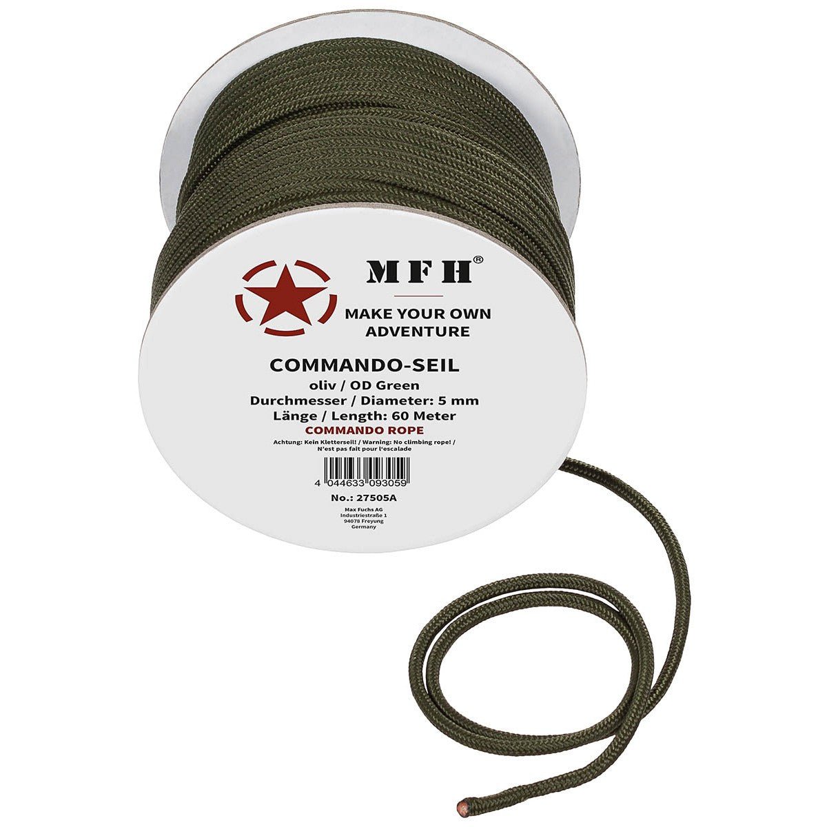 Commando 60m Olive Paracord