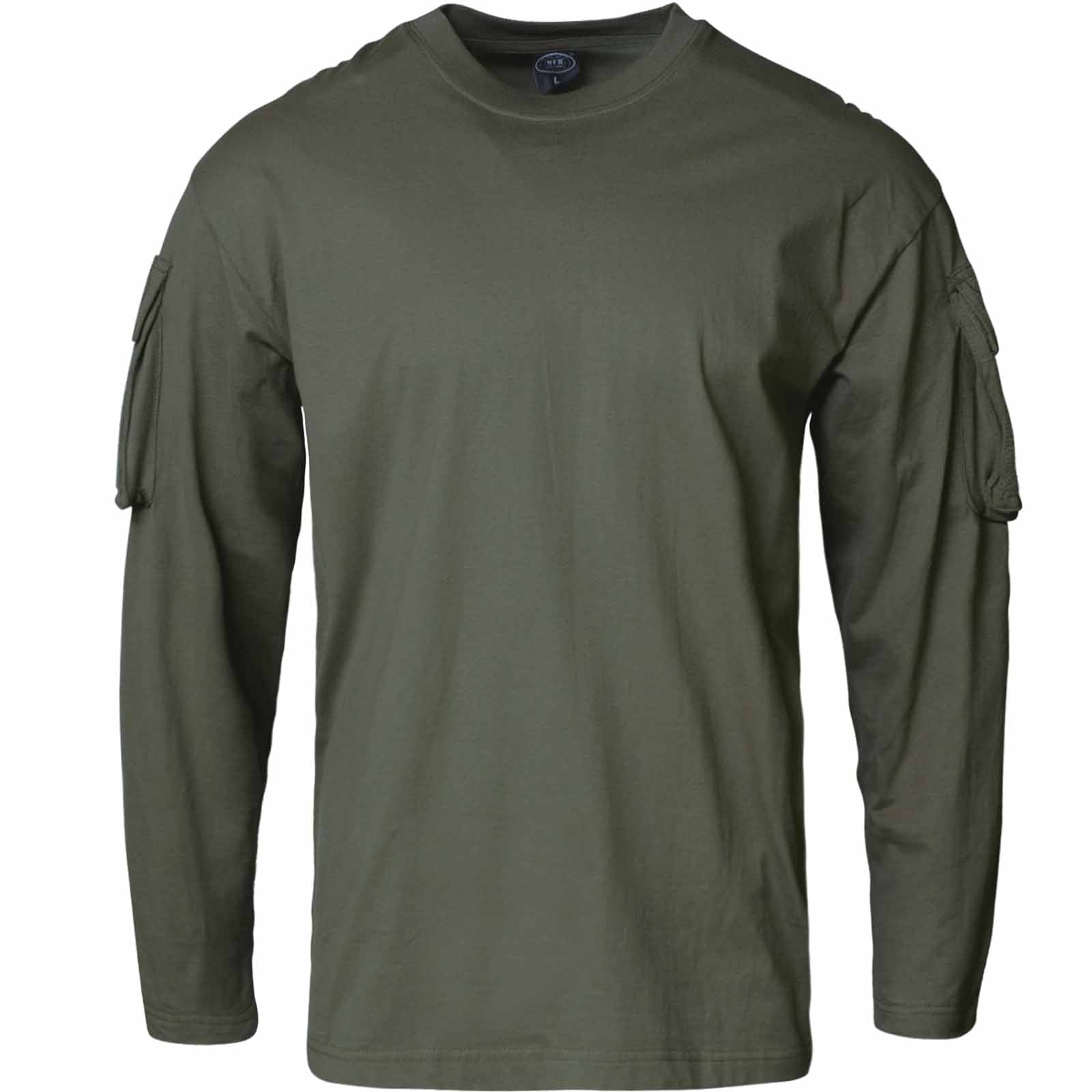 U.S Style Long Sleeve T-Shirt With Sleeve Pocket Olive 1 U.S Style Long Sleeve T-Shirt With Sleeve Pocket Olive