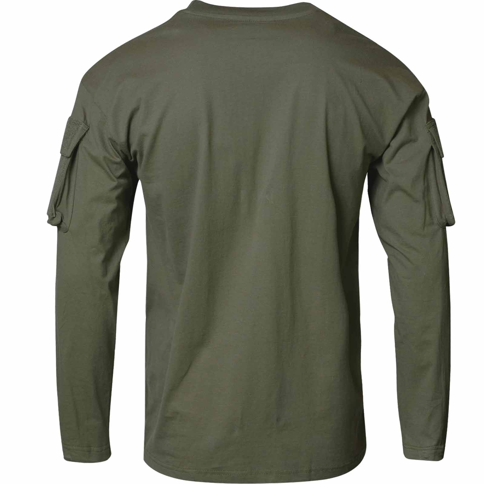 U.S Style Long Sleeve T-Shirt With Sleeve Pocket Olive 3 U.S Style Long Sleeve T-Shirt With Sleeve Pocket Olive