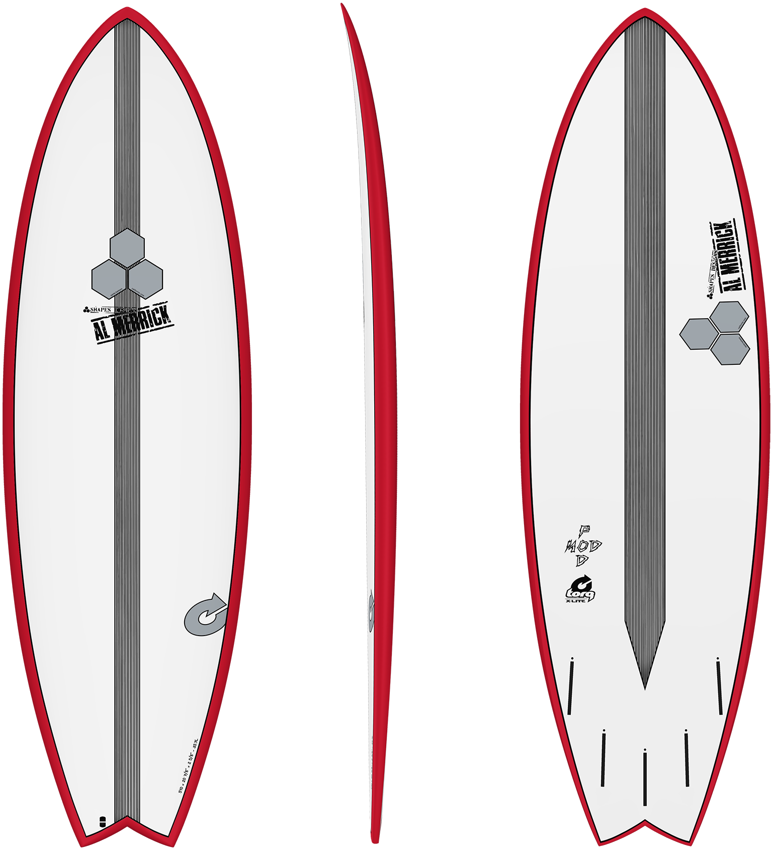 5'10 X-Lite Pod Mod Red