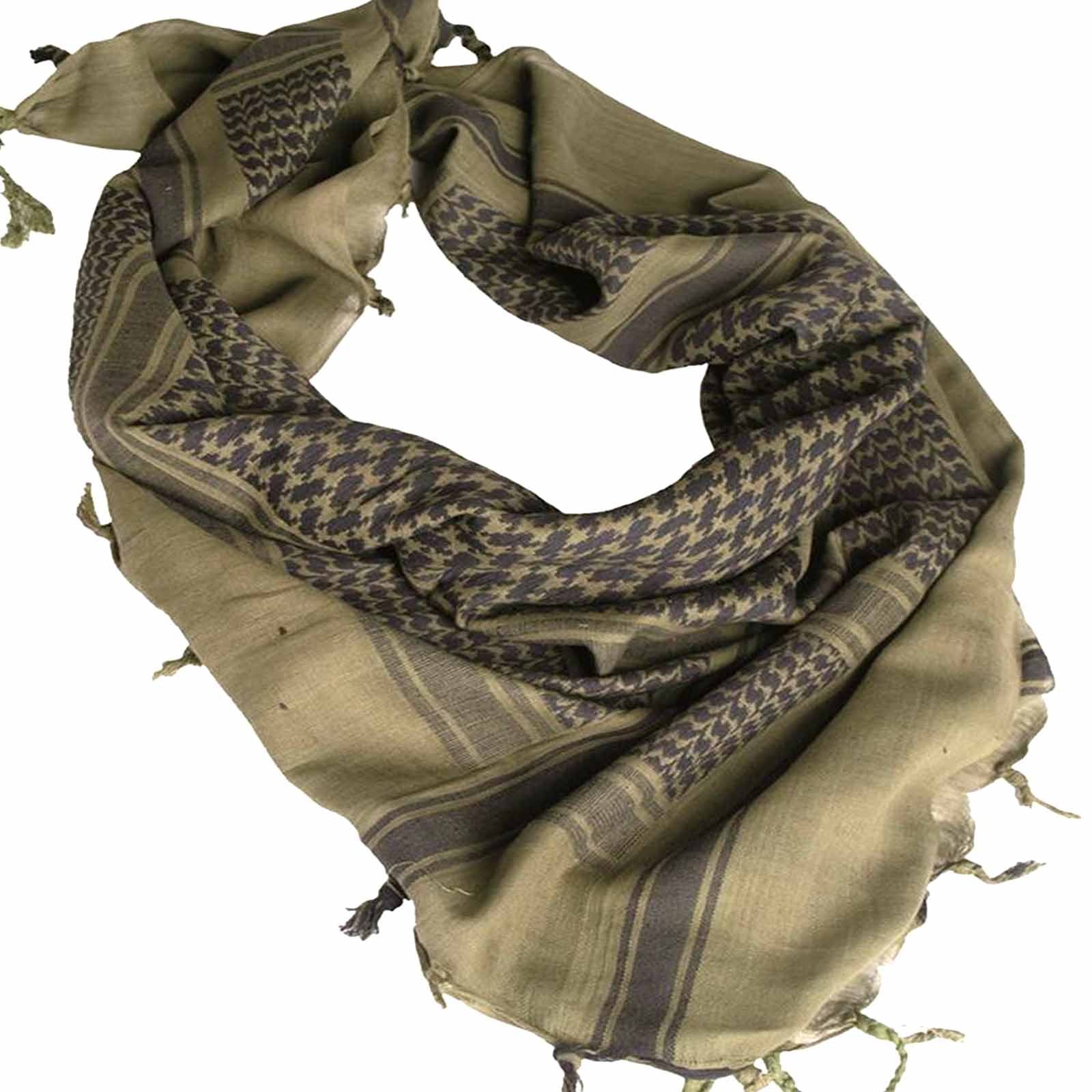 Olive Green/Black Cotton Shemagh