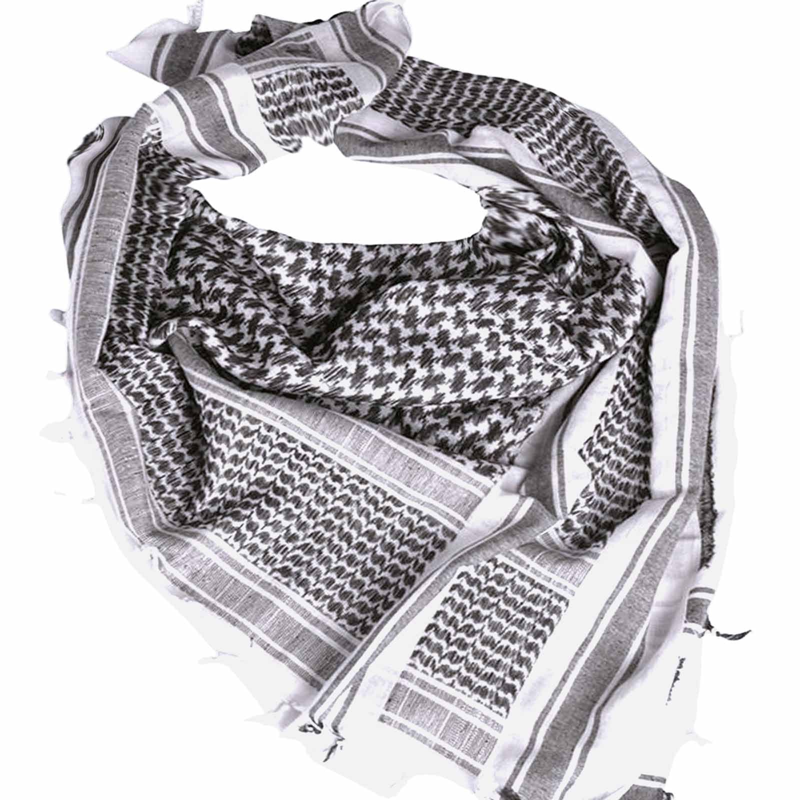 White/Black Cotton Shemagh
