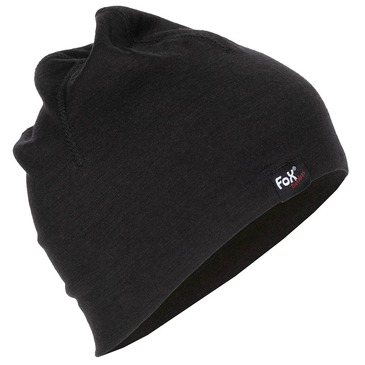 Merino wool Beanie Black
